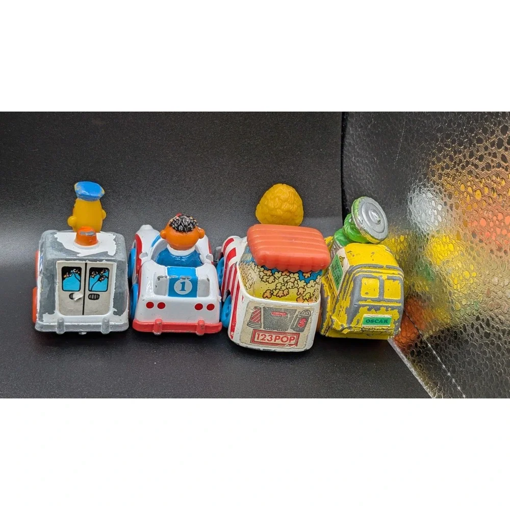 1980s Playskool Sesame Street Characters Vintage Die Cast Cars Lot Of 8